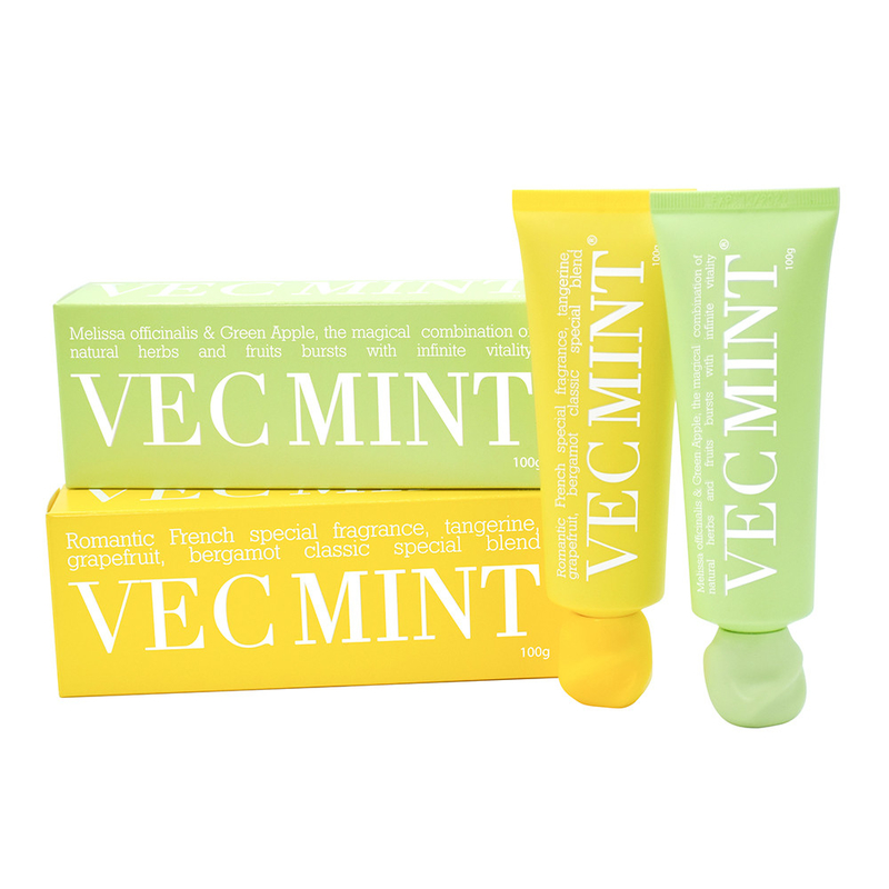 VECMINT 100 غرام من معجون الأسنان: أطلق الحيوية الفموية مع الأعشاب الطبيعية السحرية والفواكه (Melissa officinalis & Green Apple)