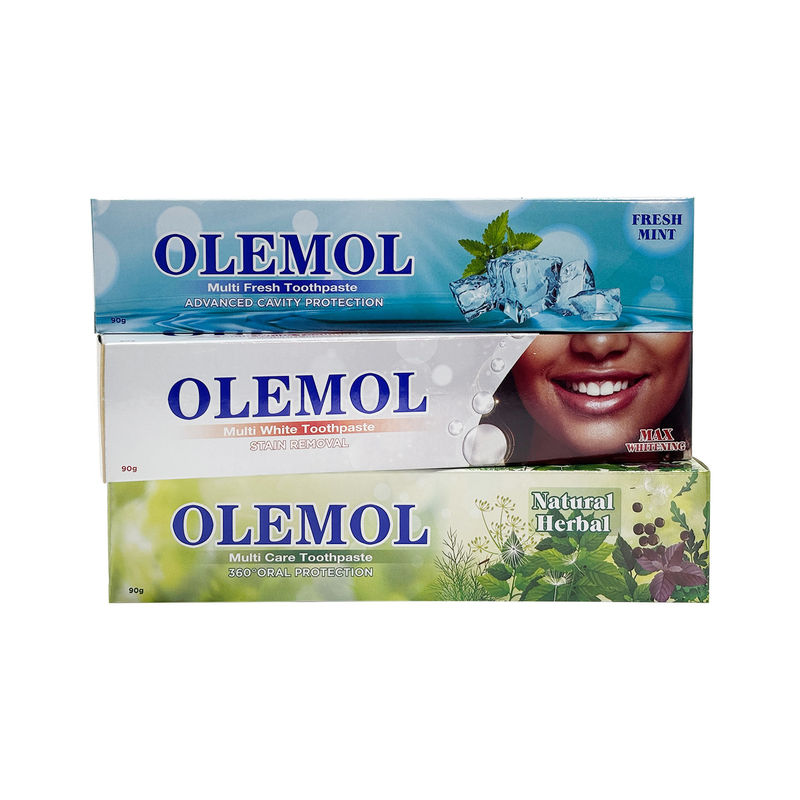 معجون أسنان OLEMOL Multi White 90g - صيغة Max Whitening & Stain Removal لبيض الأسنان الفعال والعناية اليومية بالفم