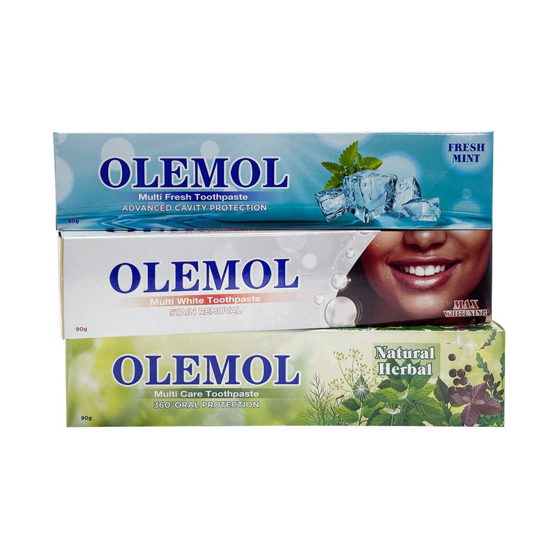 معجون الأسنان الطبيعي OLEMOL العشبي متعدد العناية 140g - 360° حماية الفم منتج نظافة الأسنان للرعاية اليومية الفموية