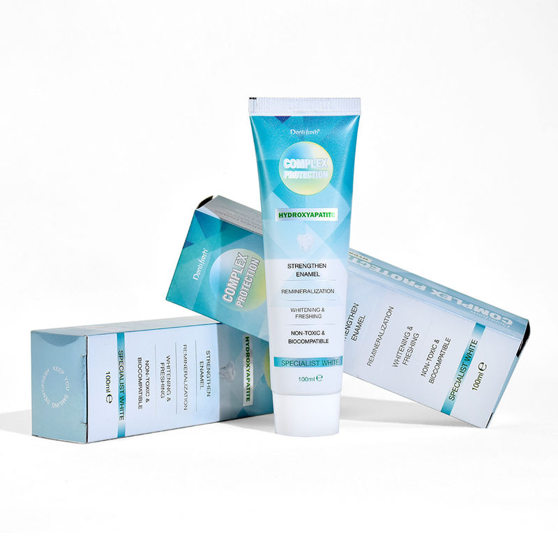 تأثير تبييض معتدل أسنان معجون أسنان تبييض مع فرشاة أسنان مرتين في اليوم ومكونات فيتات الصوديوم