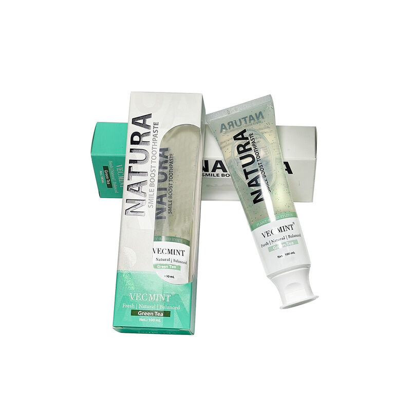 معجون الأسنان لزيادة الابتسامة - النباتي الطبيعي نكهة الشاي الأخضر الطازج العناية الفموية المتوازنة 100 مل