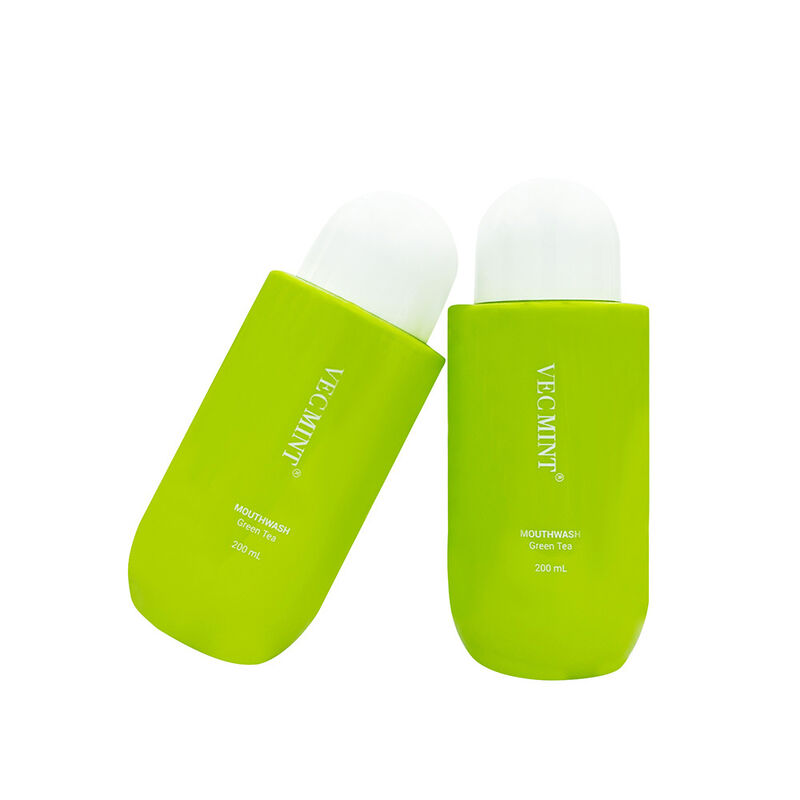 شاش الفم الخضراء الخالية من المواد الكيميائية VECMINT - شاش الفم الطازج الطبيعي طويل الأمد (200 مل)