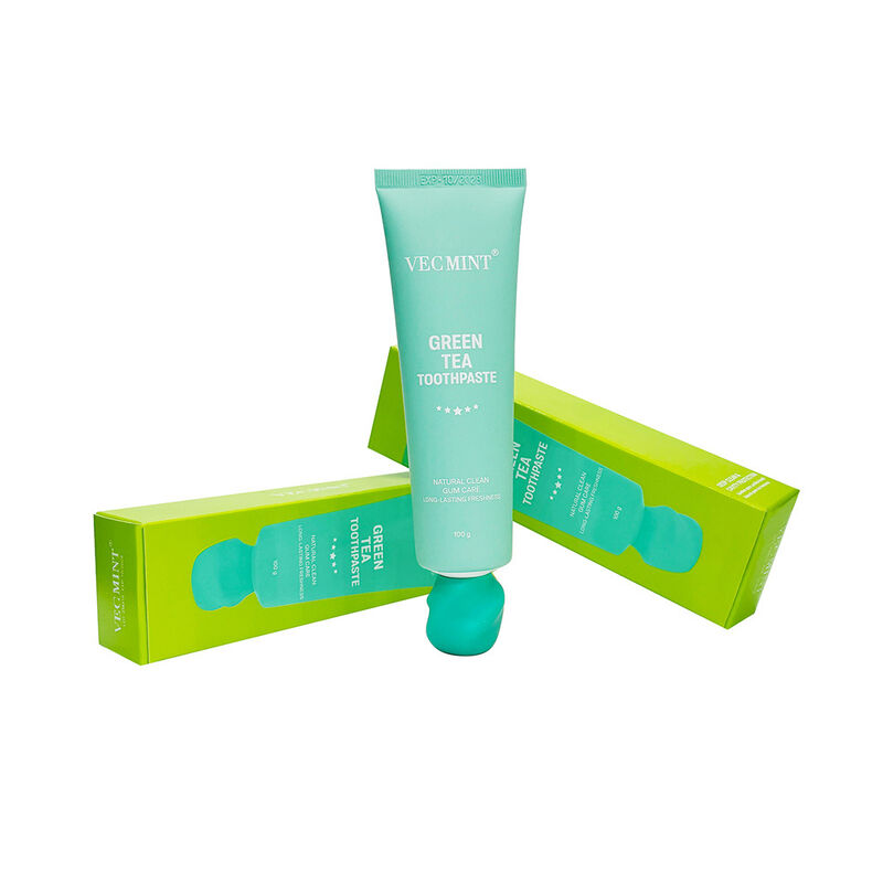 معجون الأسنان الطازج للشاي الأخضر الطويل الأمد طوال اليوم VECMINT - مكونات طبيعية بنسبة 100٪ ، نظيفة طبيعية وممتدة الطازجة العناية الفموية (100 غرام)